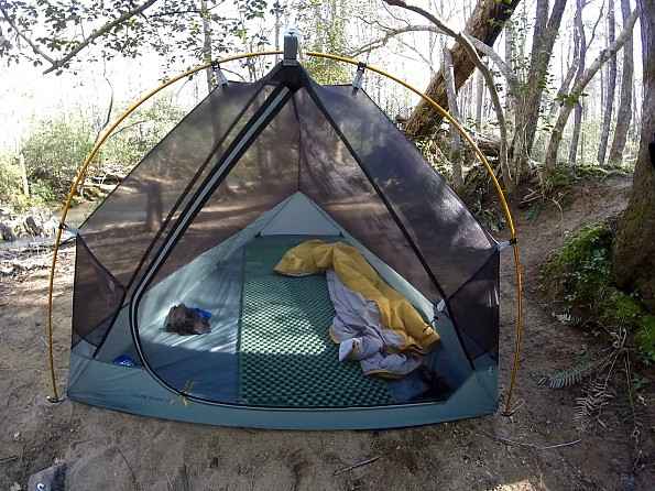 a Mountain Hardwear Ghost UL backpack tent 