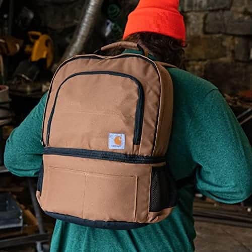 a man wearing Carhartt in Insulated Cooler Backpack