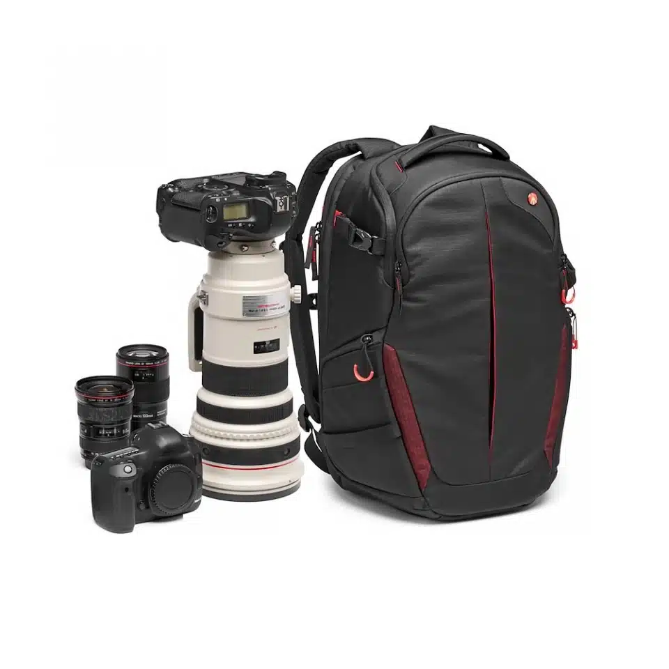 Manfrotto Pro Light RedBee  backpack with camera and lenses