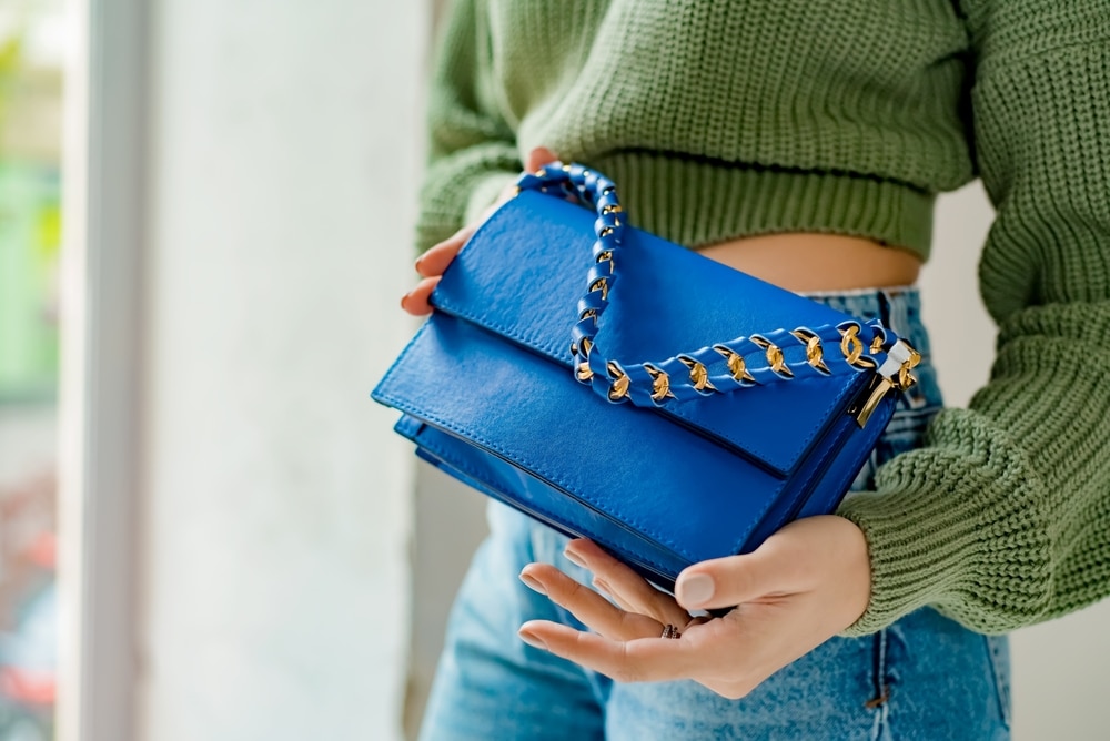 Trendy Outfit Woman With Black Bag Girl With Bag Over