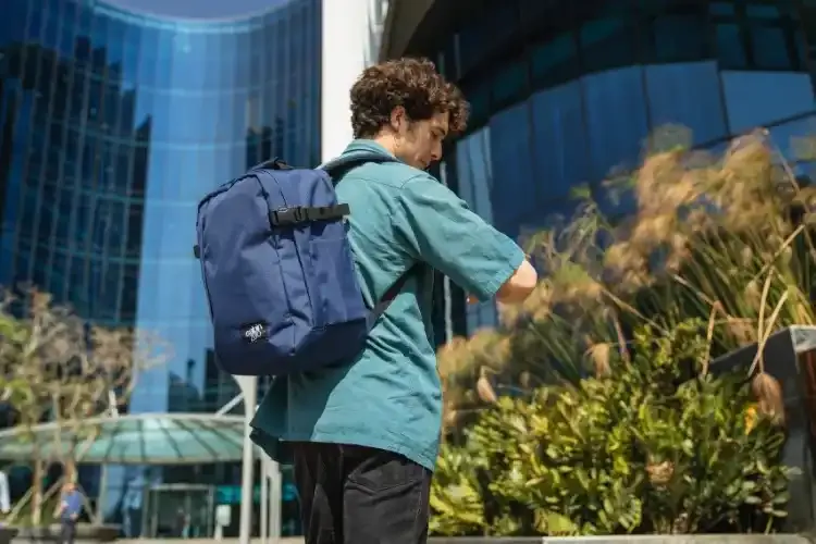 a man wearing a backpack