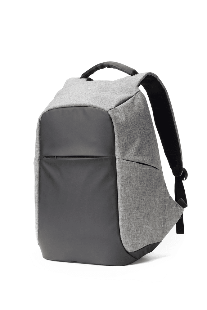 grey color anti theft backpack