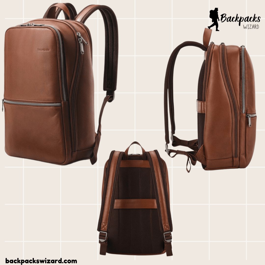 Samsonite Leather Slim Backpack