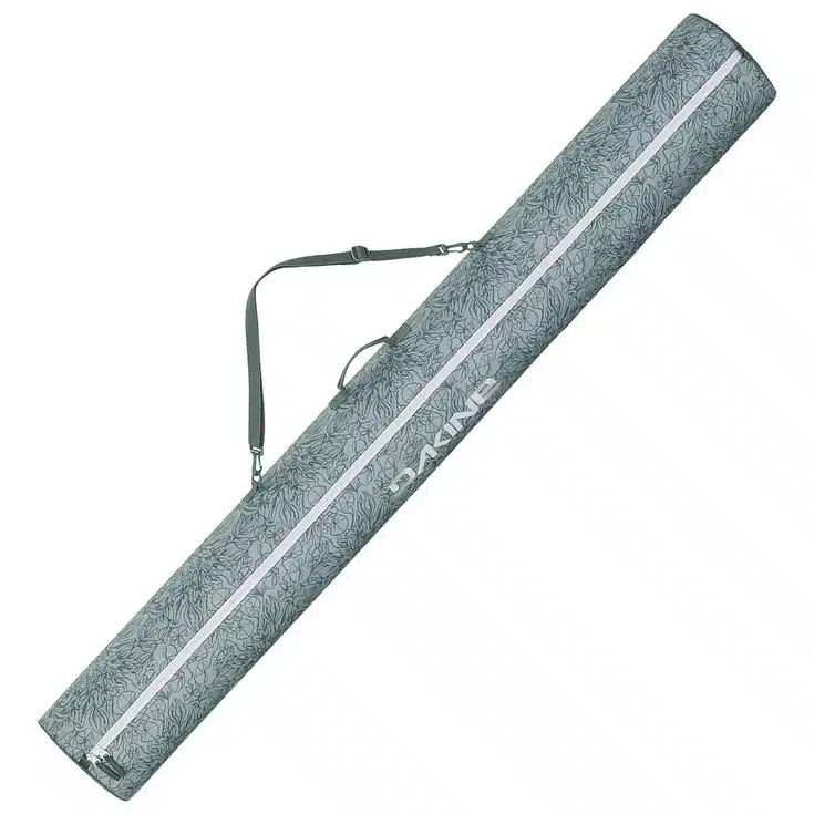 gray colored Dakine ski bag on a white background gray colored Dakine ski bag on a white background